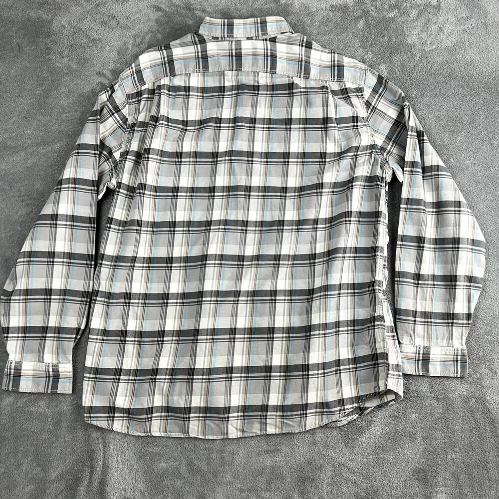 Eddie Bauer Button Down Mens XL Plaid Pearl Snap Classic Fit Western‎ - Picture 7 of 10